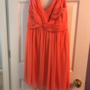 David’s Bridal Coral Reef bridesmaid dress